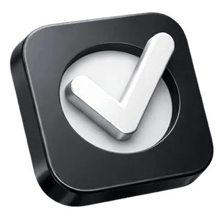 3D checkmark confirmation icon featured on the Clover Kapithaven about page